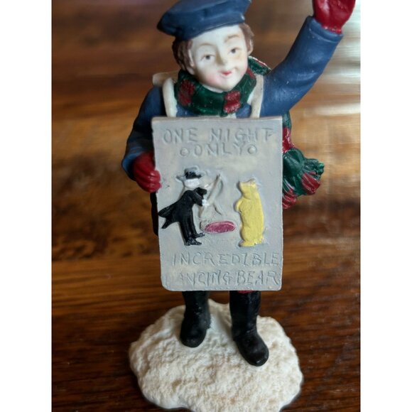 Vintage Hand-Painted Mervyns Christmas Village Accessory Figurine One Night Only - Picture 4 of 9